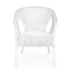 Fauteuil de jardin design empilable en rotin blanc, bleu ou vert - Favolizia Viadurini