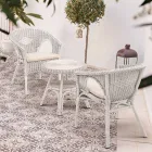Fauteuil de jardin design empilable en rotin blanc, bleu ou vert - Favolizia Viadurini