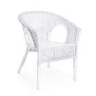 Fauteuil de jardin design empilable en rotin blanc, bleu ou vert - Favolizia Viadurini