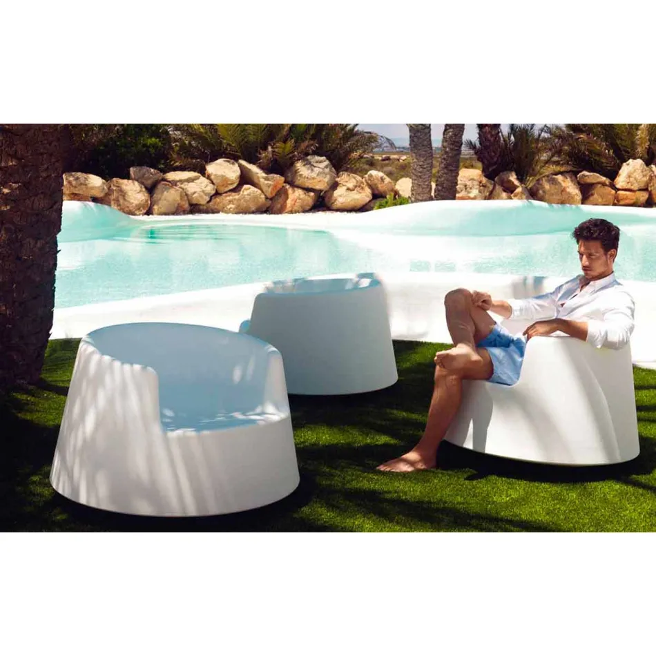 Fauteuil de jardin design contemporain Roulette Vondom en polyéthylène Viadurini