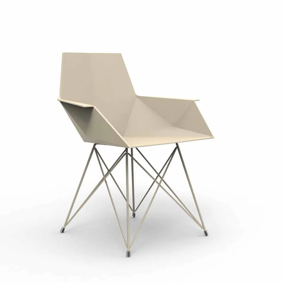 Fauteuil de jardin design Faz Vondom en polypropylène et acier inoxydable Viadurini