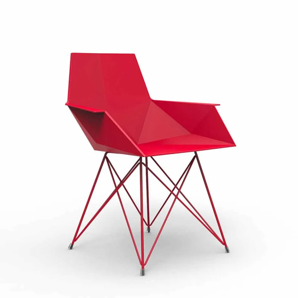 Fauteuil de jardin design Faz Vondom en polypropylène et acier inoxydable Viadurini