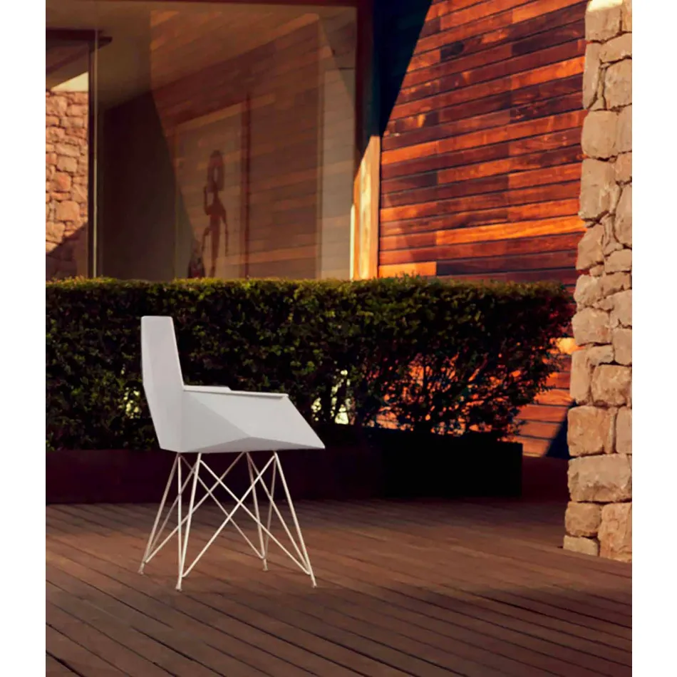 Fauteuil de jardin design Faz Vondom en polypropylène et acier inoxydable Viadurini