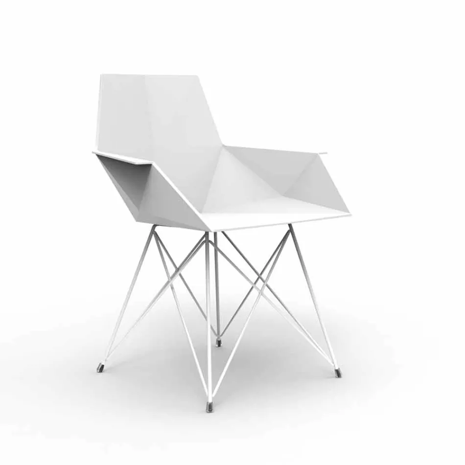 Fauteuil de jardin design Faz Vondom en polypropylène et acier inoxydable Viadurini