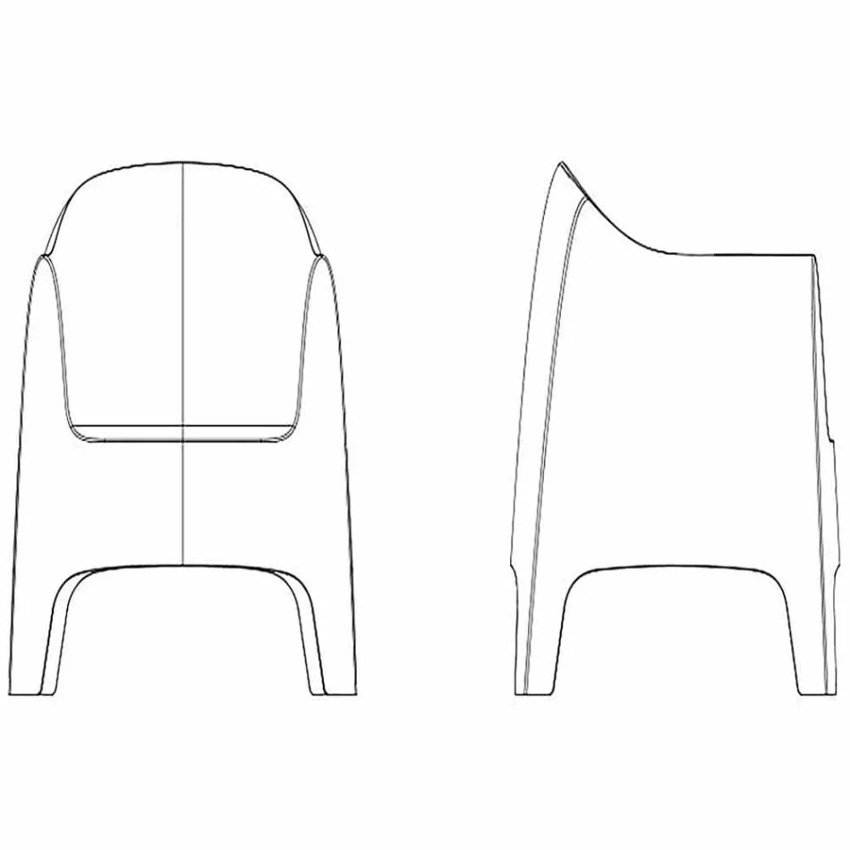 Fauteuil design Solid by Vondom en polypropylène Viadurini