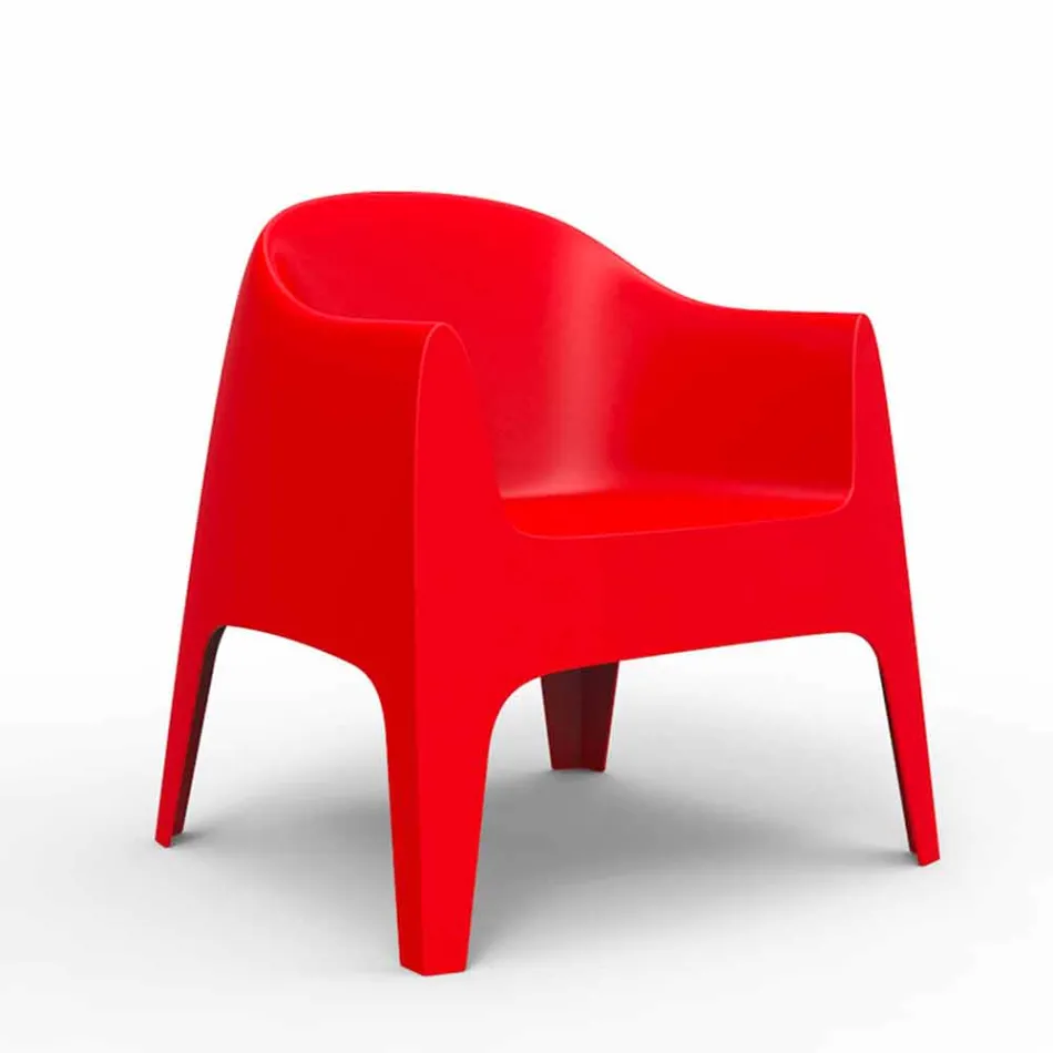 Fauteuil de jardin empilable Solid by Vondom, en polypropylène Viadurini