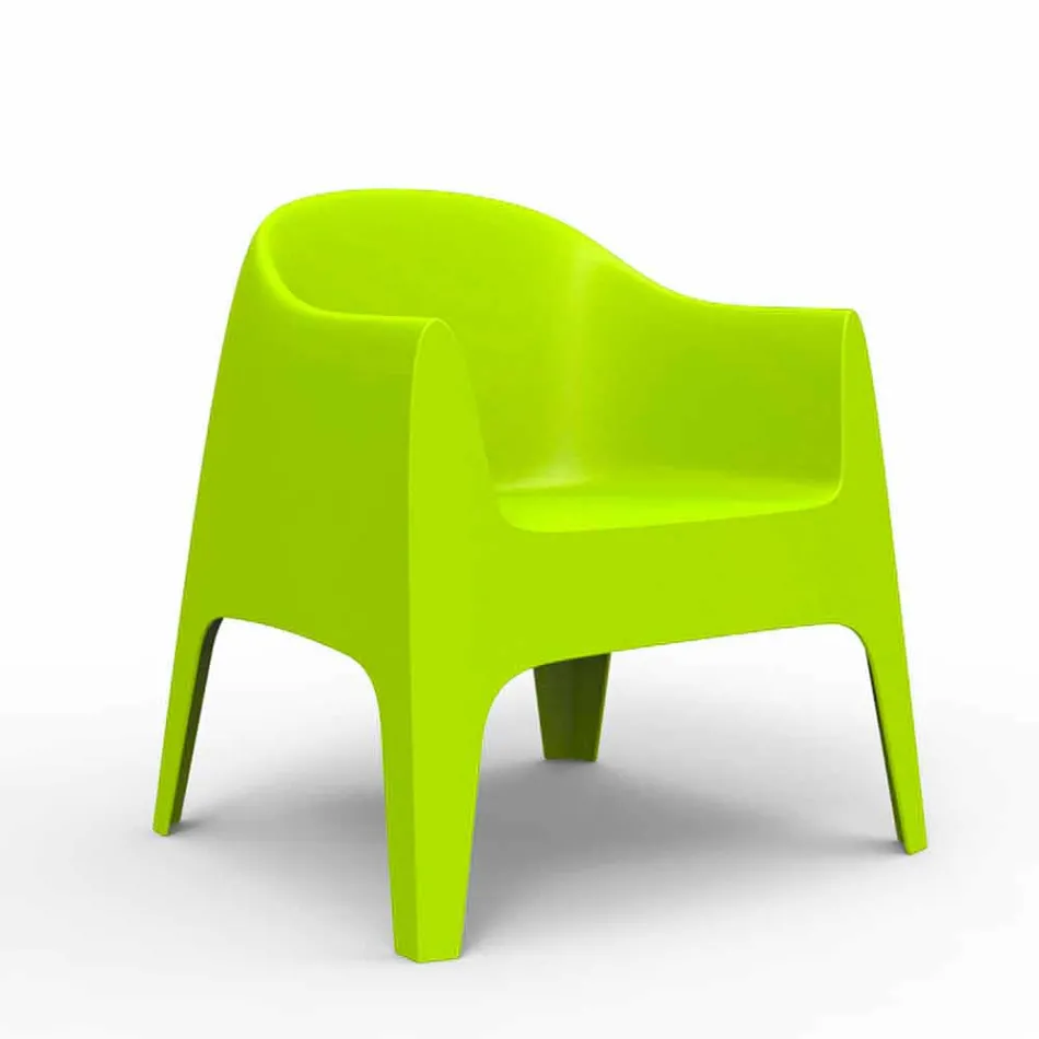 Fauteuil de jardin empilable Solid by Vondom, en polypropylène Viadurini