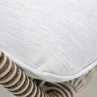 Fauteuil de jardin en aluminium et tissage de corde - Alcor Viadurini