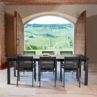 Chaise de jardin en aluminium et textilène avec différentes finitions - Carnet de notes Viadurini