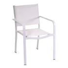 Chaise de jardin en aluminium et textilène avec différentes finitions - Carnet de notes Viadurini