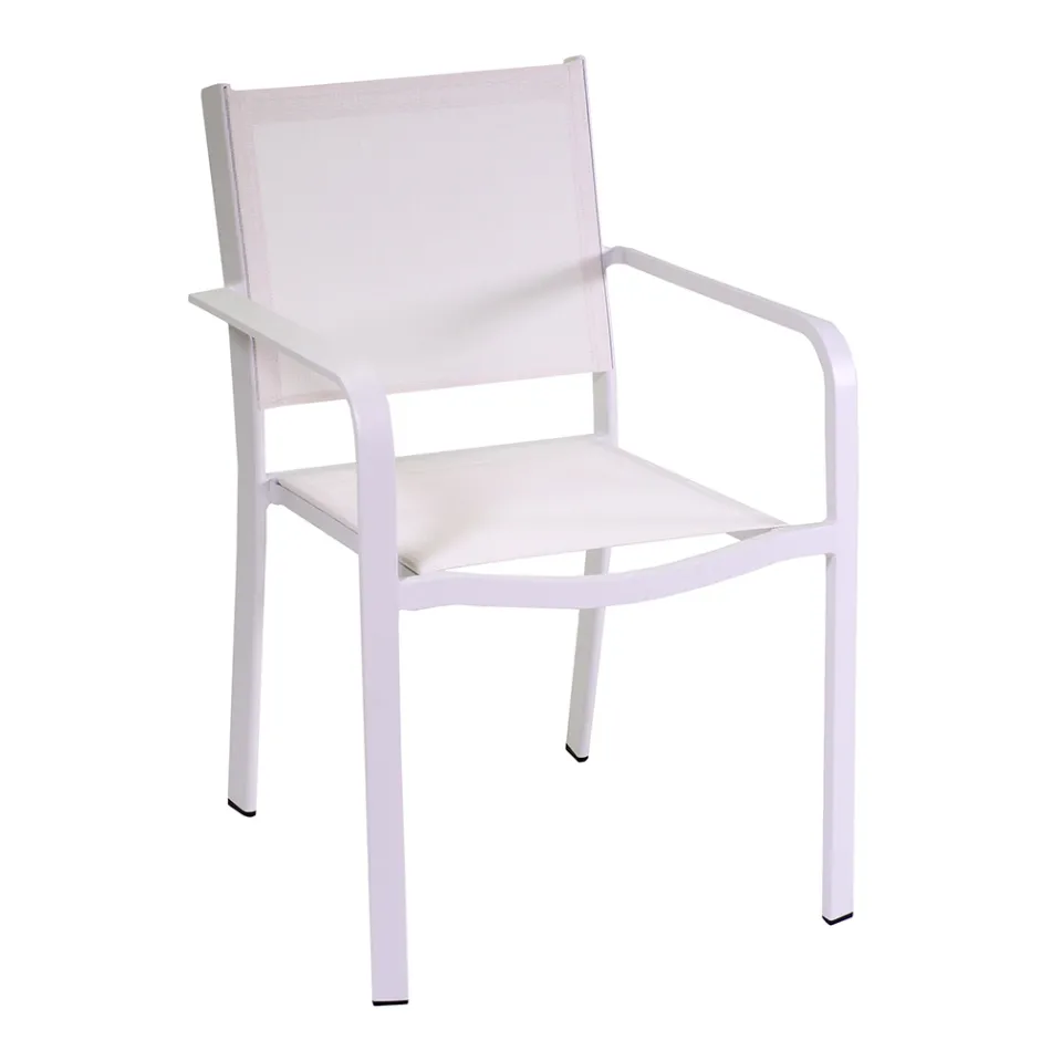Chaise de jardin en aluminium et textilène avec différentes finitions - Carnet de notes Viadurini