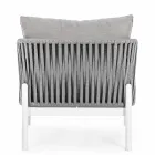 Fauteuil de jardin en aluminium, fibre synthétique et tissu Homemotion - Rubio Viadurini