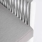 Fauteuil de jardin en aluminium, fibre synthétique et tissu Homemotion - Rubio Viadurini