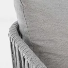 Fauteuil de jardin en aluminium, fibre synthétique et tissu Homemotion - Rubio Viadurini