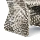 Fauteuil de jardin en fibre synthétique tressée colorée - Maat by Varaschin Viadurini