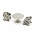 Fauteuil de jardin en fibre synthétique tressée colorée - Maat by Varaschin Viadurini