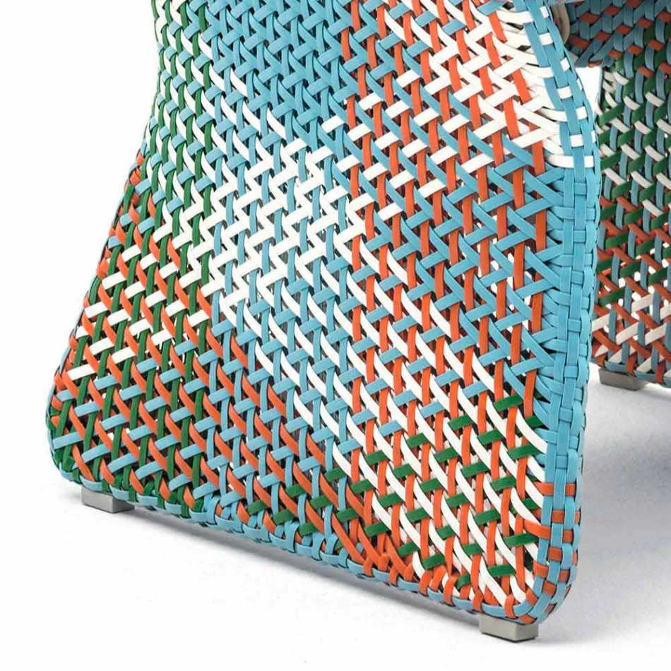 Fauteuil de jardin en fibre synthétique tressée colorée - Maat by Varaschin Viadurini
