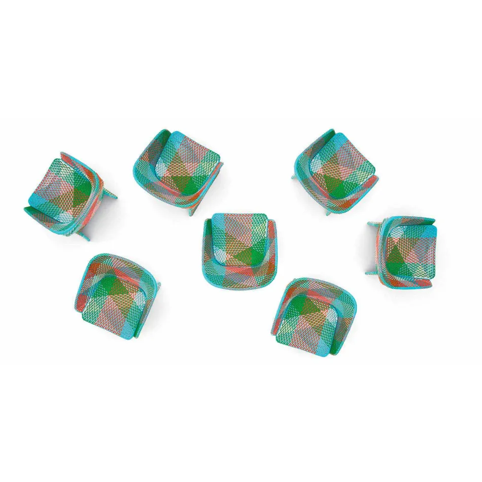 Fauteuil de jardin en fibre synthétique tressée colorée - Maat by Varaschin Viadurini