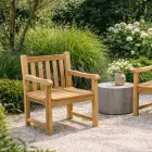 Fauteuil de jardin en bois de teck naturel - Yggdrasil Viadurini