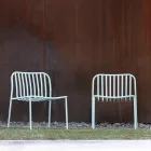 Fauteuil de jardin empilable en métal fabriqué en Italie 2 pièces - Simply Viadurini