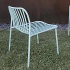 Fauteuil de jardin empilable en métal fabriqué en Italie 2 pièces - Simply Viadurini