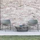 Fauteuil de jardin en métal peint Made in Italy 2 pièces - Synergy Viadurini