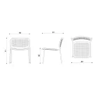 Fauteuil de jardin en métal peint Made in Italy 2 pièces - Synergy Viadurini