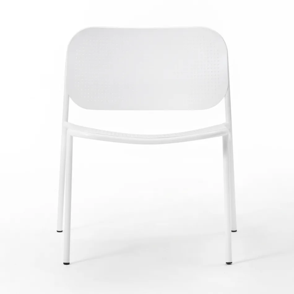 Fauteuil de jardin en métal peint Made in Italy 2 pièces - Synergy Viadurini