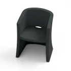 Fauteuil de jardin en polyéthylène avec accoudoirs Made in Italy - Perez Viadurini