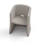 Fauteuil de jardin en polyéthylène avec accoudoirs Made in Italy - Perez Viadurini