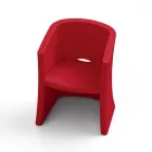 Fauteuil de jardin en polyéthylène avec accoudoirs Made in Italy - Perez Viadurini