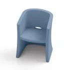 Fauteuil de jardin en polyéthylène avec accoudoirs Made in Italy - Perez Viadurini