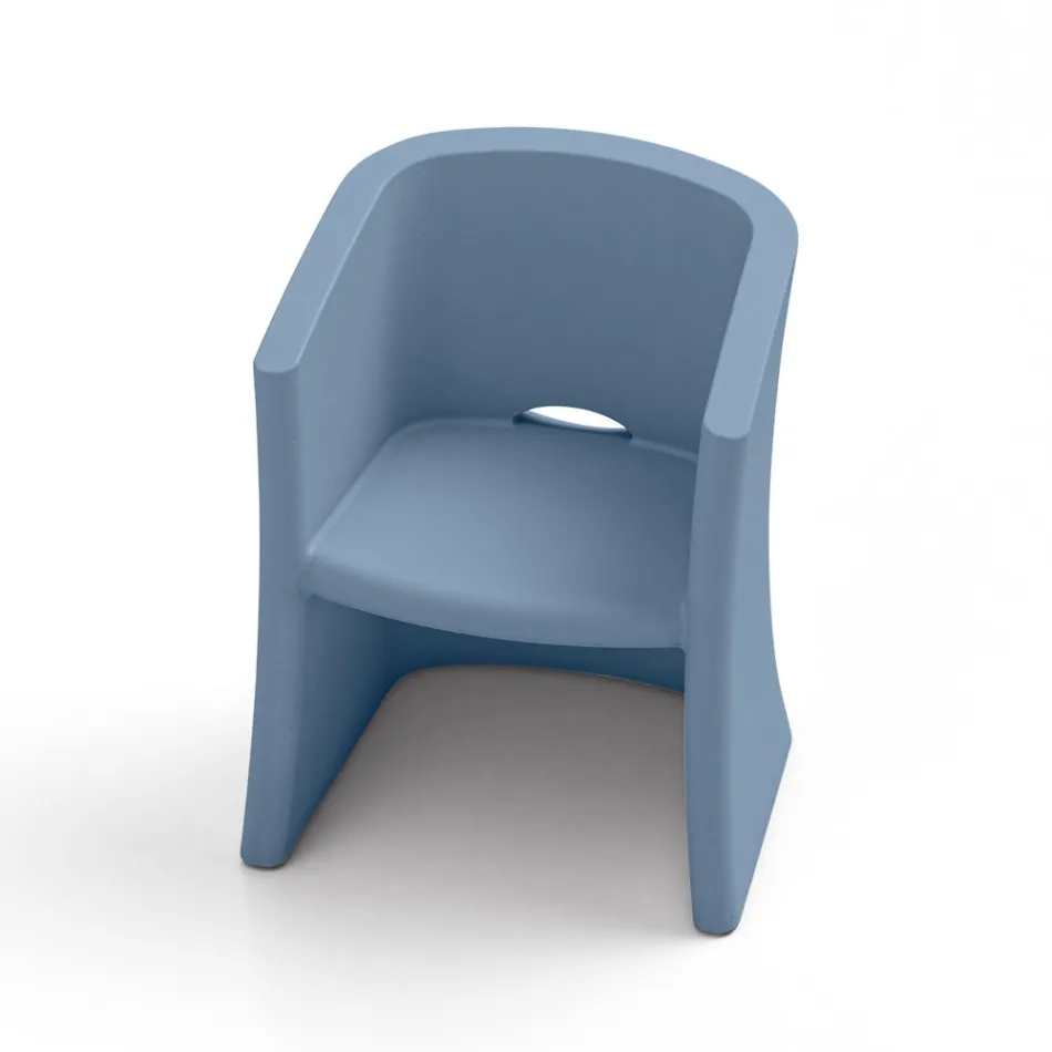 Fauteuil de jardin en polyéthylène avec accoudoirs Made in Italy - Perez Viadurini