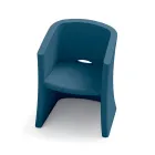 Fauteuil de jardin en polyéthylène avec accoudoirs Made in Italy - Perez Viadurini
