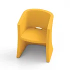 Fauteuil de jardin en polyéthylène avec accoudoirs Made in Italy - Perez Viadurini