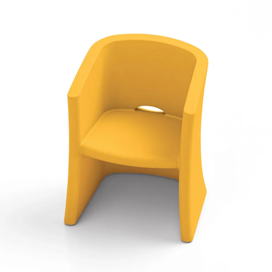 Fauteuil de jardin en polyéthylène avec accoudoirs Made in Italy - Perez Viadurini