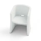 Fauteuil de jardin en polyéthylène avec accoudoirs Made in Italy - Perez Viadurini
