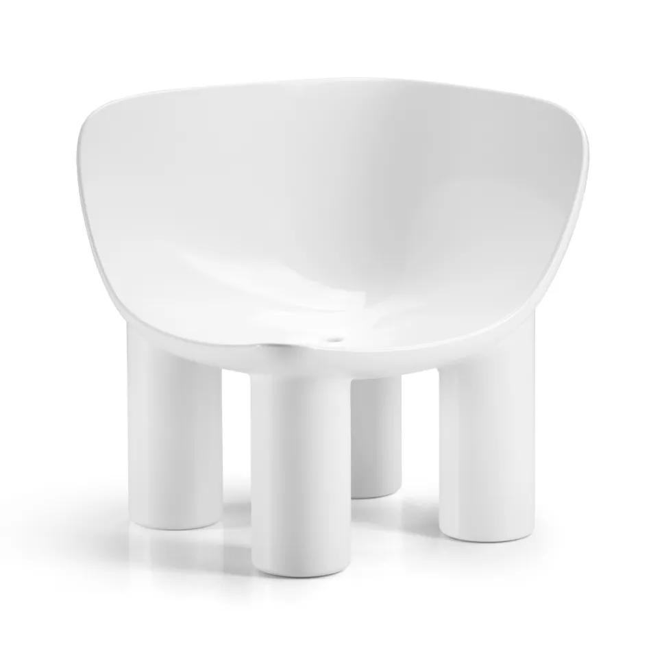 Fauteuil de jardin en polyéthylène et tissu Made in Italy - Freccia Viadurini