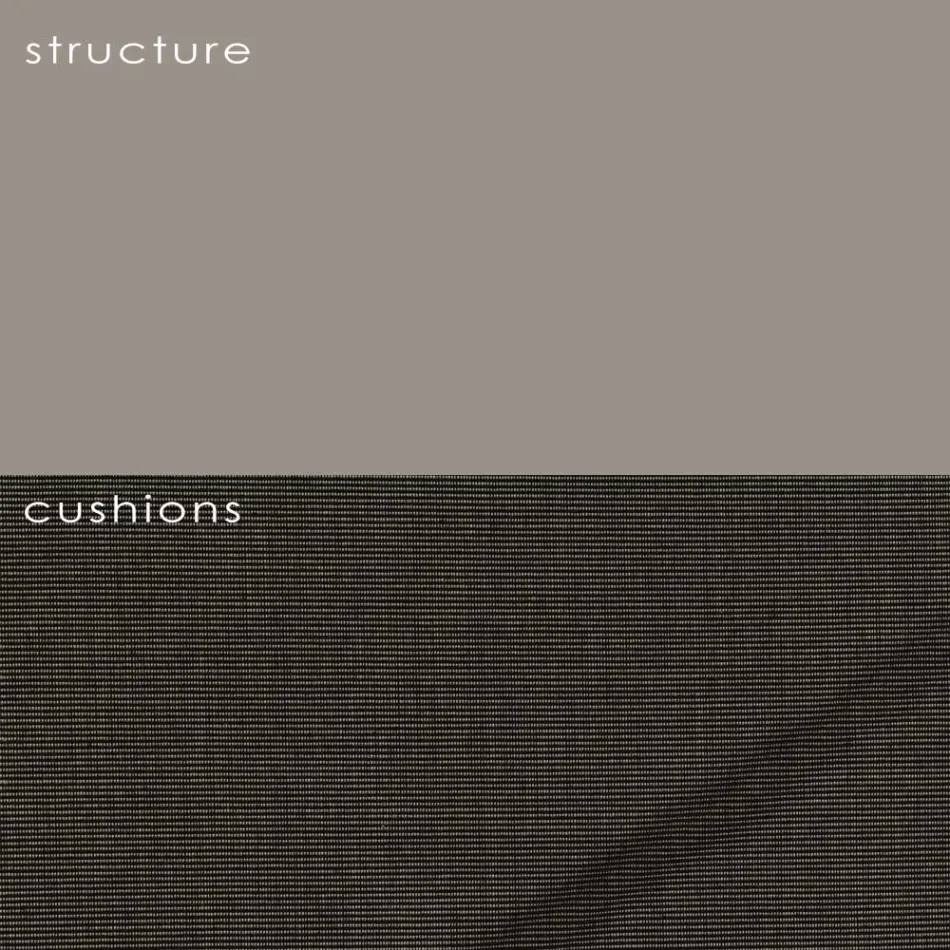 Fauteuil de jardin en polyéthylène et tissu Made in Italy - Freccia Viadurini