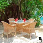 Jardin en polyéthylène Fauteuil tissé à la main Tchad Viadurini