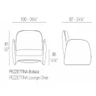 Pezzettina by Vondom fauteuil de jardin en polyéthylène, design Viadurini