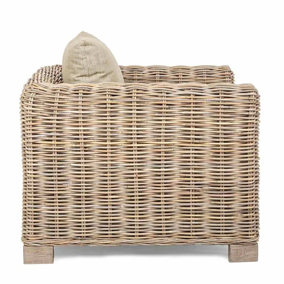 Fauteuil de jardin en rotin design intérieur / extérieur Homemotion - Ceara Viadurini