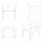 Fauteuil de jardin Pedrera Vondom en polypropylène et fibre de verre Viadurini