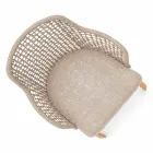 Fauteuil de jardin moderne Varaschin Emma en bois d'iroko massif Viadurini