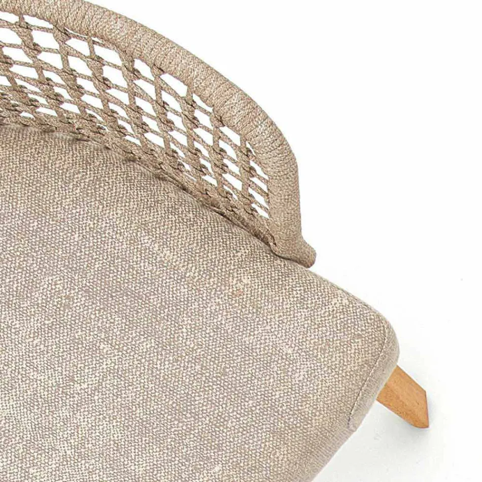 Fauteuil de jardin moderne Varaschin Emma en bois d'iroko massif Viadurini