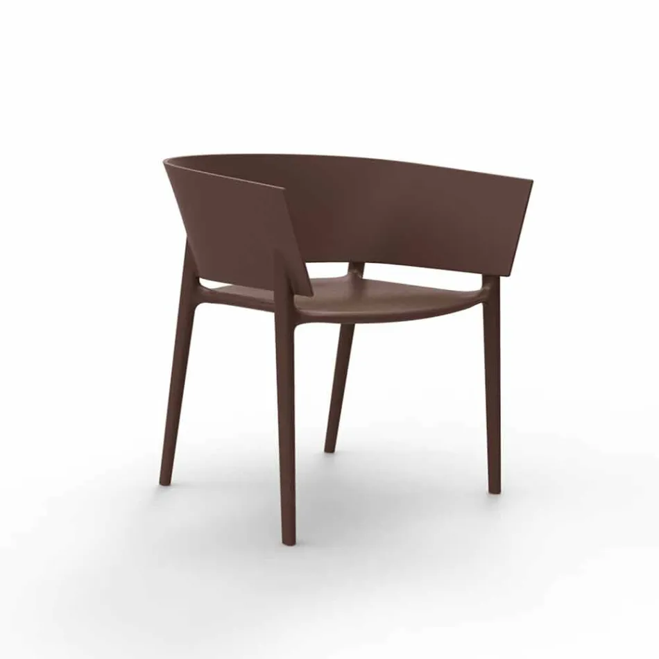 Fauteuil de jardin Vondom Africa en polypropylène et fibre de verre Viadurini
