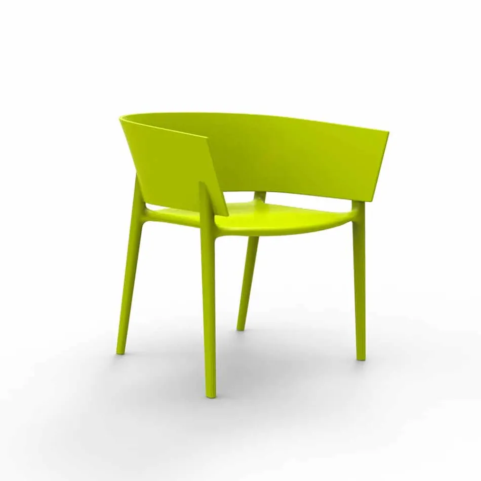 Fauteuil de jardin Vondom Africa en polypropylène et fibre de verre Viadurini