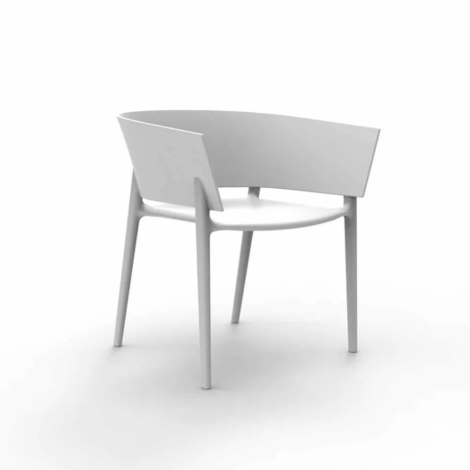 Fauteuil de jardin Vondom Africa en polypropylène et fibre de verre Viadurini
