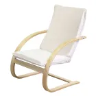 Fauteuil d'intérieur en bois de bouleau et tissu - Abissi Viadurini