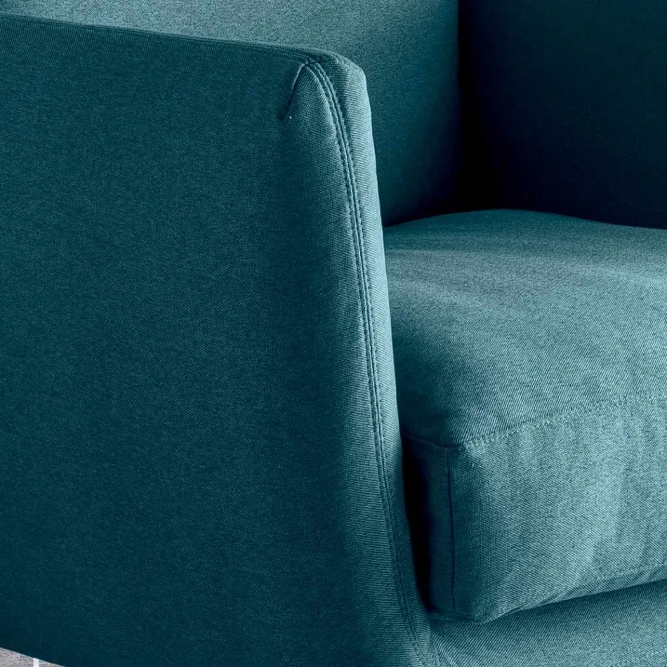 Fauteuil de salon avec choix de base pivotante ou fixe fabriqué en Italie - Ironic Viadurini